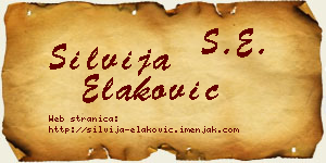 Silvija Elaković vizit kartica